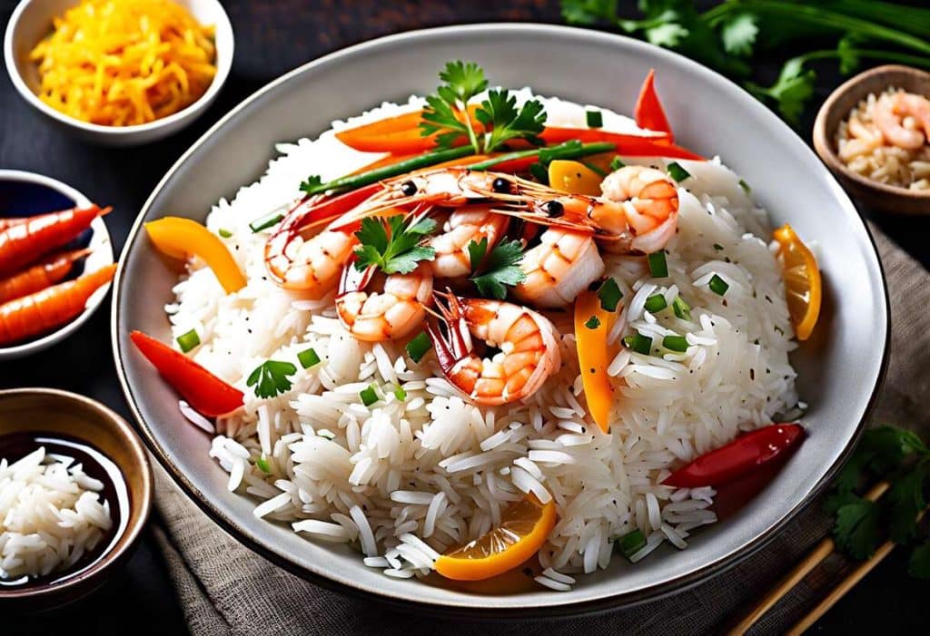 Recette de riz aux gambas et poulet : saveurs asiatiques garanties