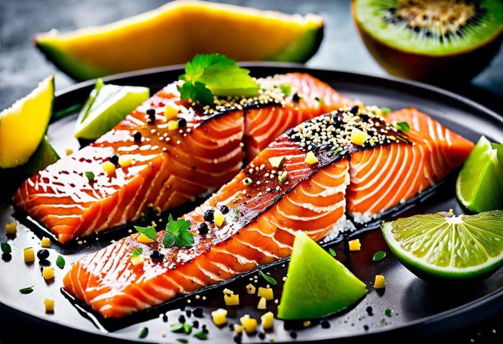 Filets de saumon en croûte de fruits : recette gourmande et originale
