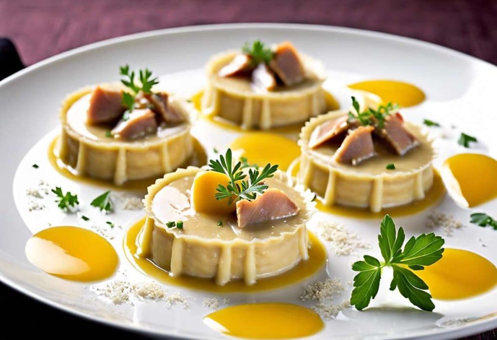 Recette de raviolis au foie gras et chair de crabe : saveurs Gourmet