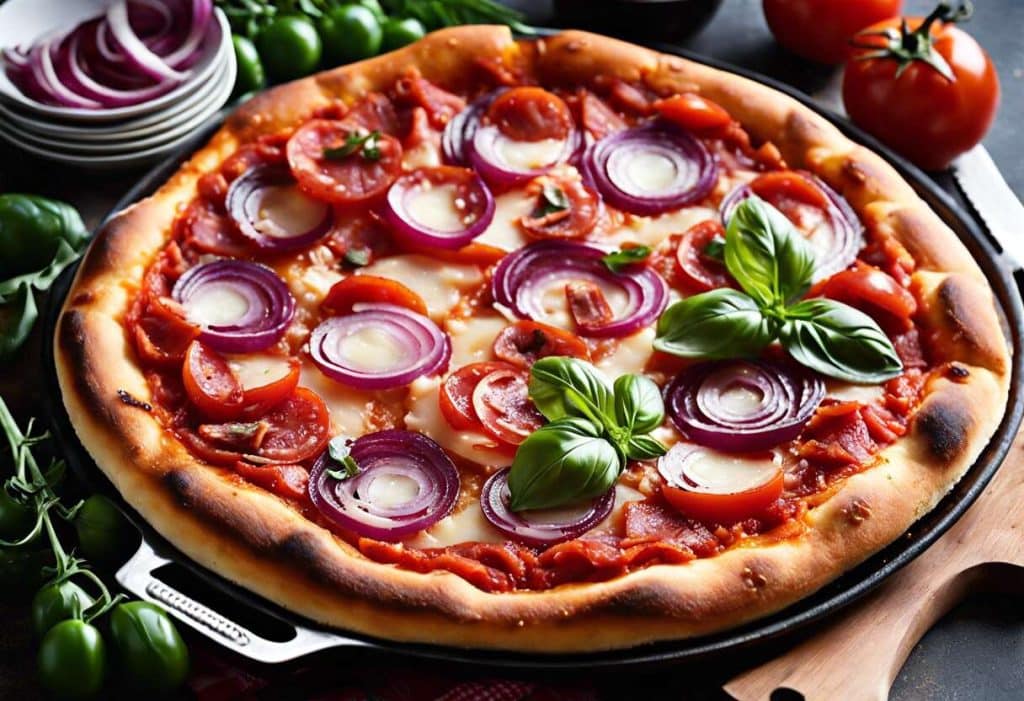 Recette de pizza tatin all'amatriciana : saveurs italiennes revisitées