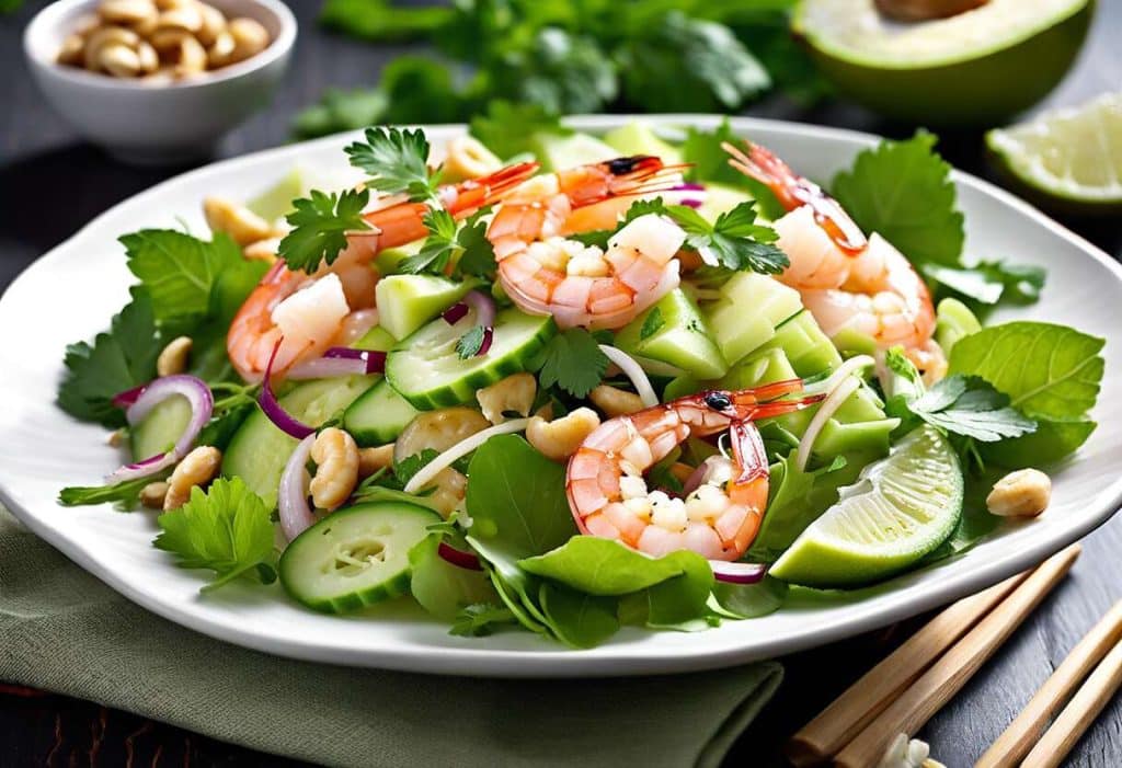 Recette salade de pomelo chinois aux crevettes : fraîcheur et saveurs exotiques