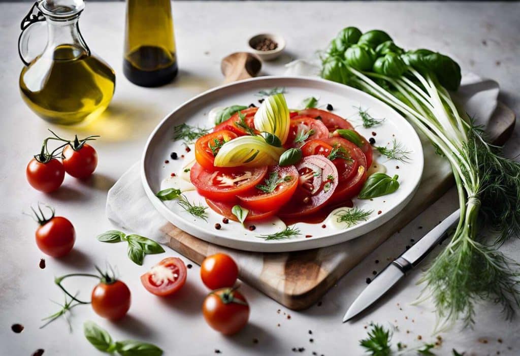 Recette de carpaccio de tomates au fenouil : saveurs d'été en cuisine