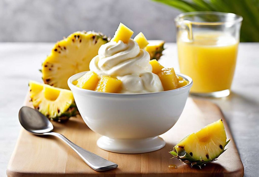 Recette facile de yaourt glacé à l'ananas et sirop d'érable