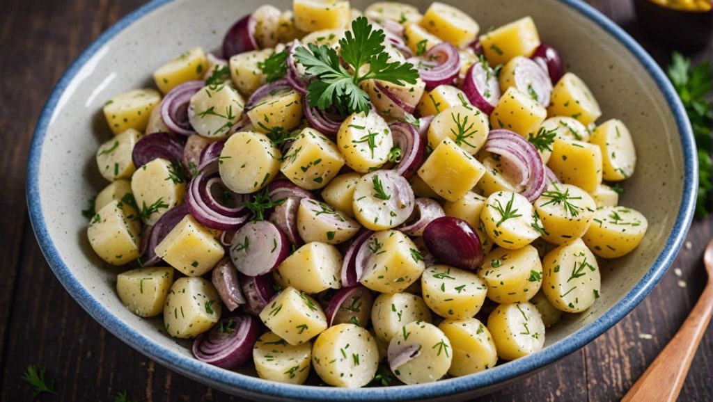 Salade de pommes de terre au hareng fumé : recette facile et savoureuse