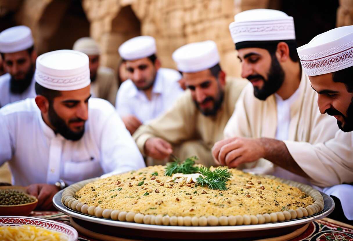 Assemblage du mansaf : les étapes d'un rituel culinaire