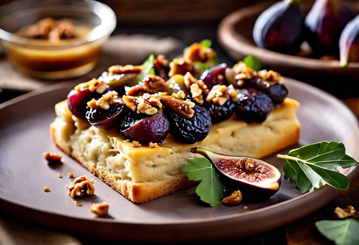 Focaccia aux figues et noix avec foie gras : recette gourmande et facile