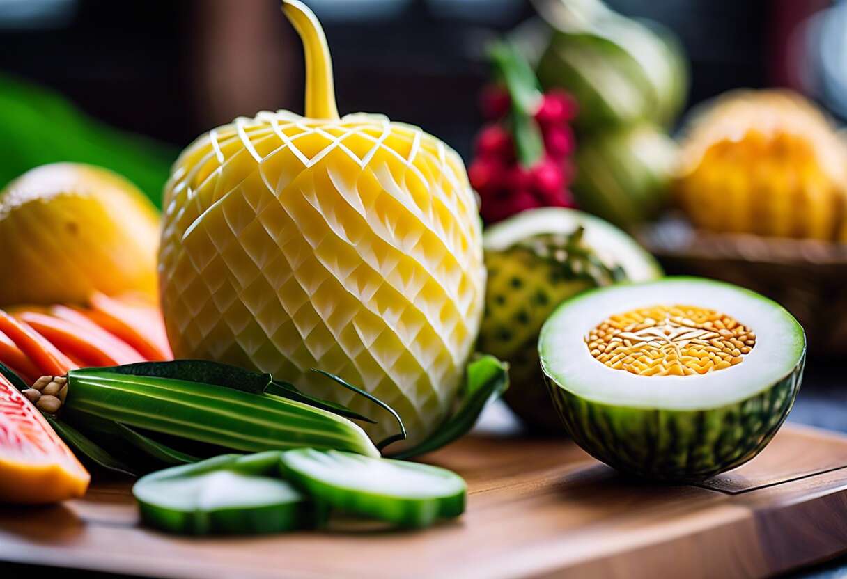 L'émergence de la sculpture sur fruits et légumes en thaïlande