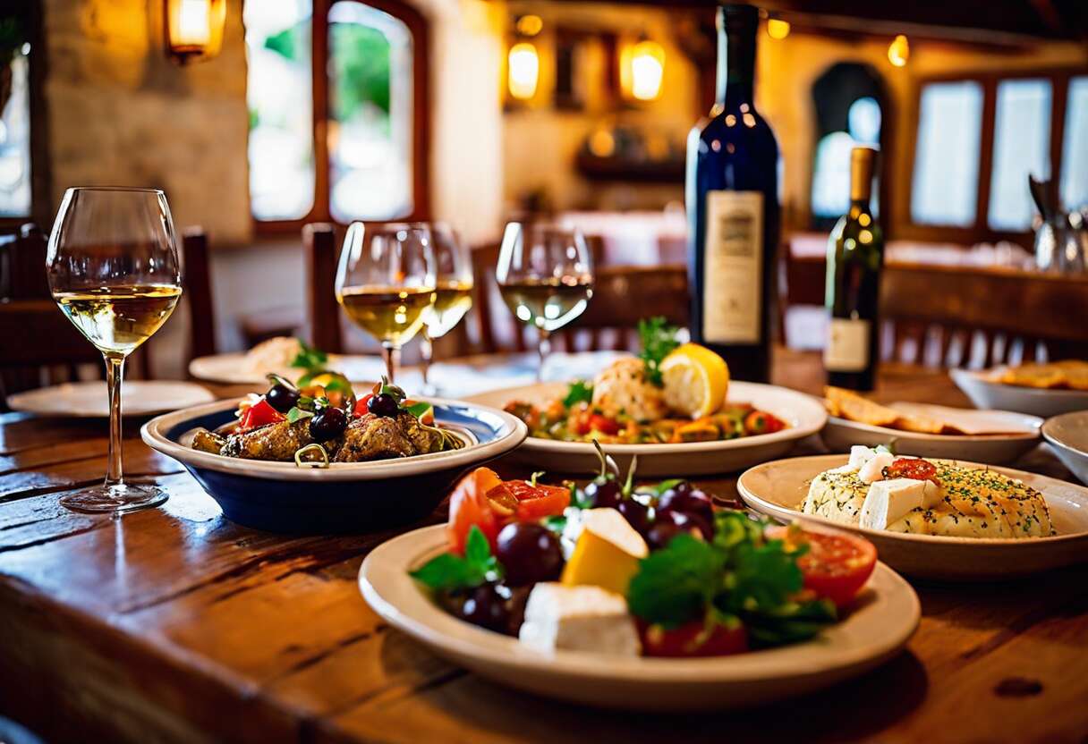 Spécialités culinaires grecques et leurs complices vineux idéaux